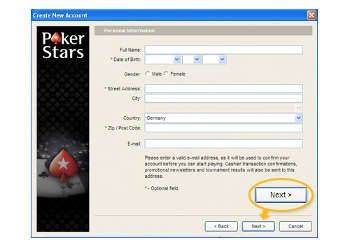 Pokerstars personal information