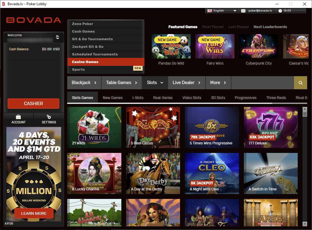 bovada free online casino games