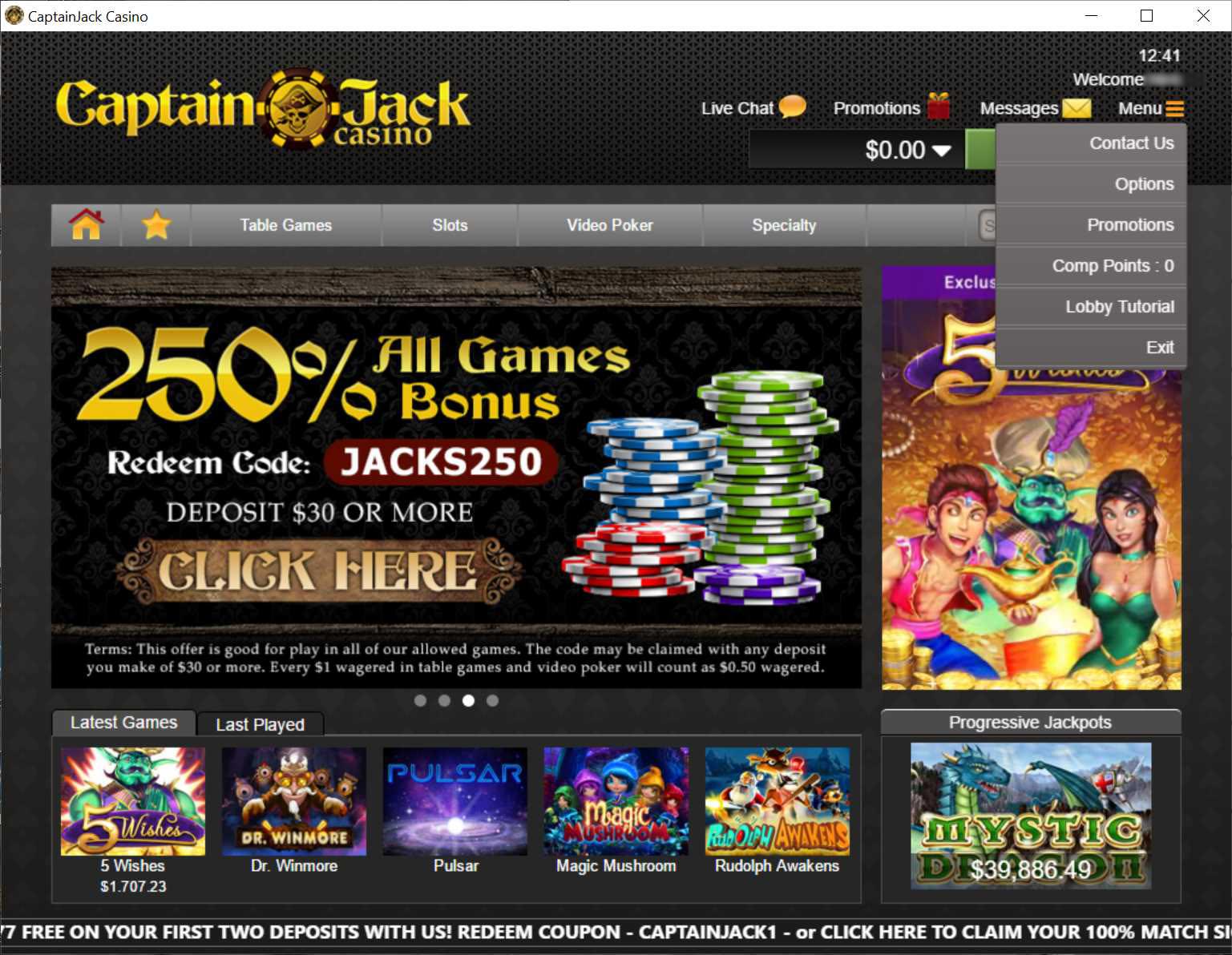 captain jack online casino instant play