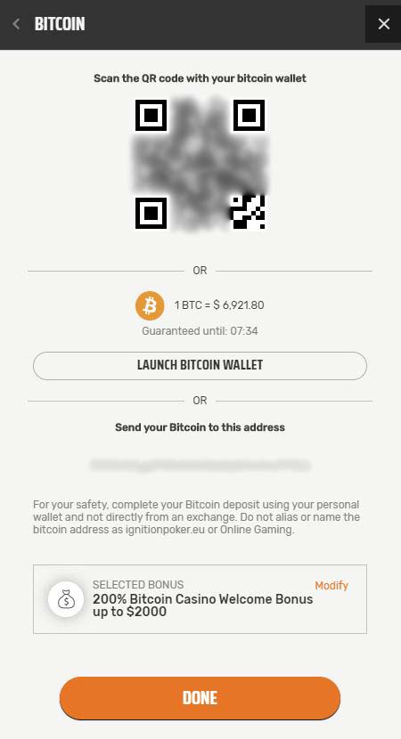 ignition casino withdraw bitcoin id