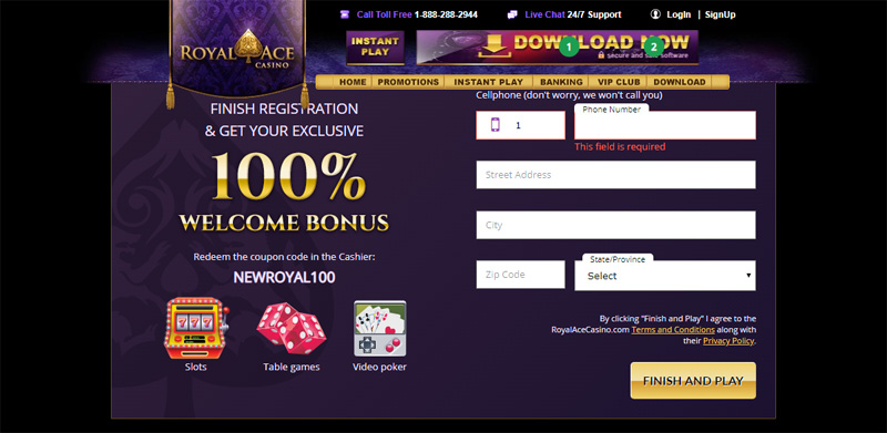 royal ace casino authorization form